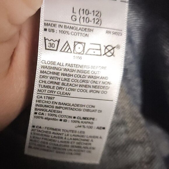 Old Navy Girls Denim Shorts Overalls 10-12 - Picture 6 of 6